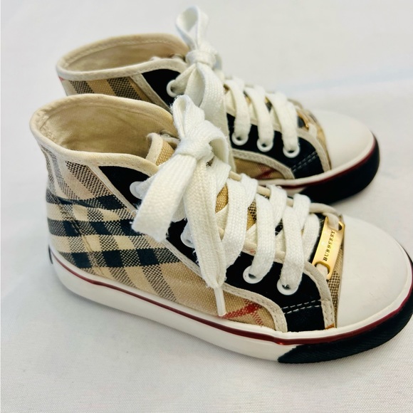 Burberry Unisex Check high top sneakers-100% Authentic BURBERRY - Picture 5 of 16